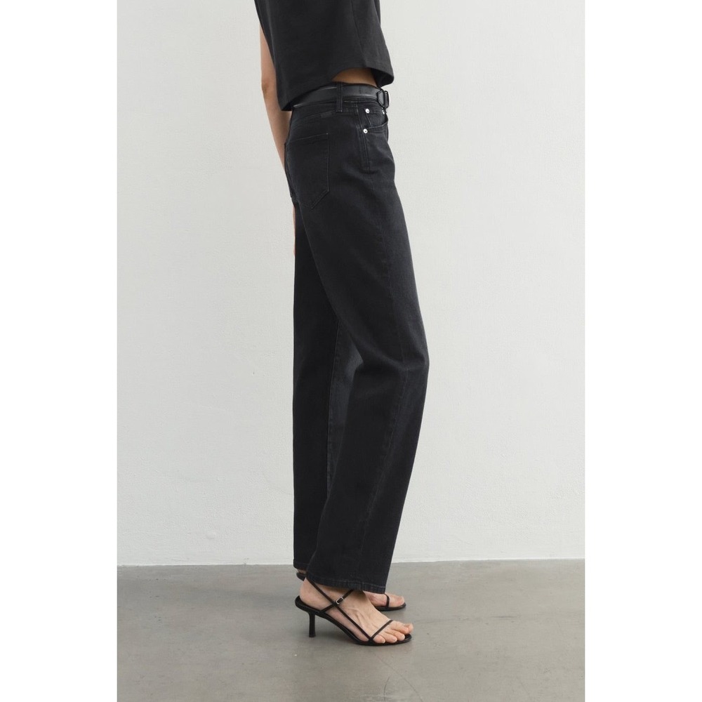 AYR The Getup 30S Film Noir Washed Black Barrel Leg Jeans Short Inseam - Picture 2 of 9
